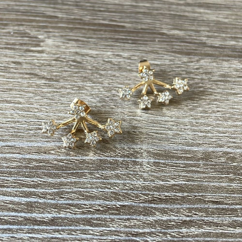 Elegant Star Earrings N1032 - Picture 2 of 3